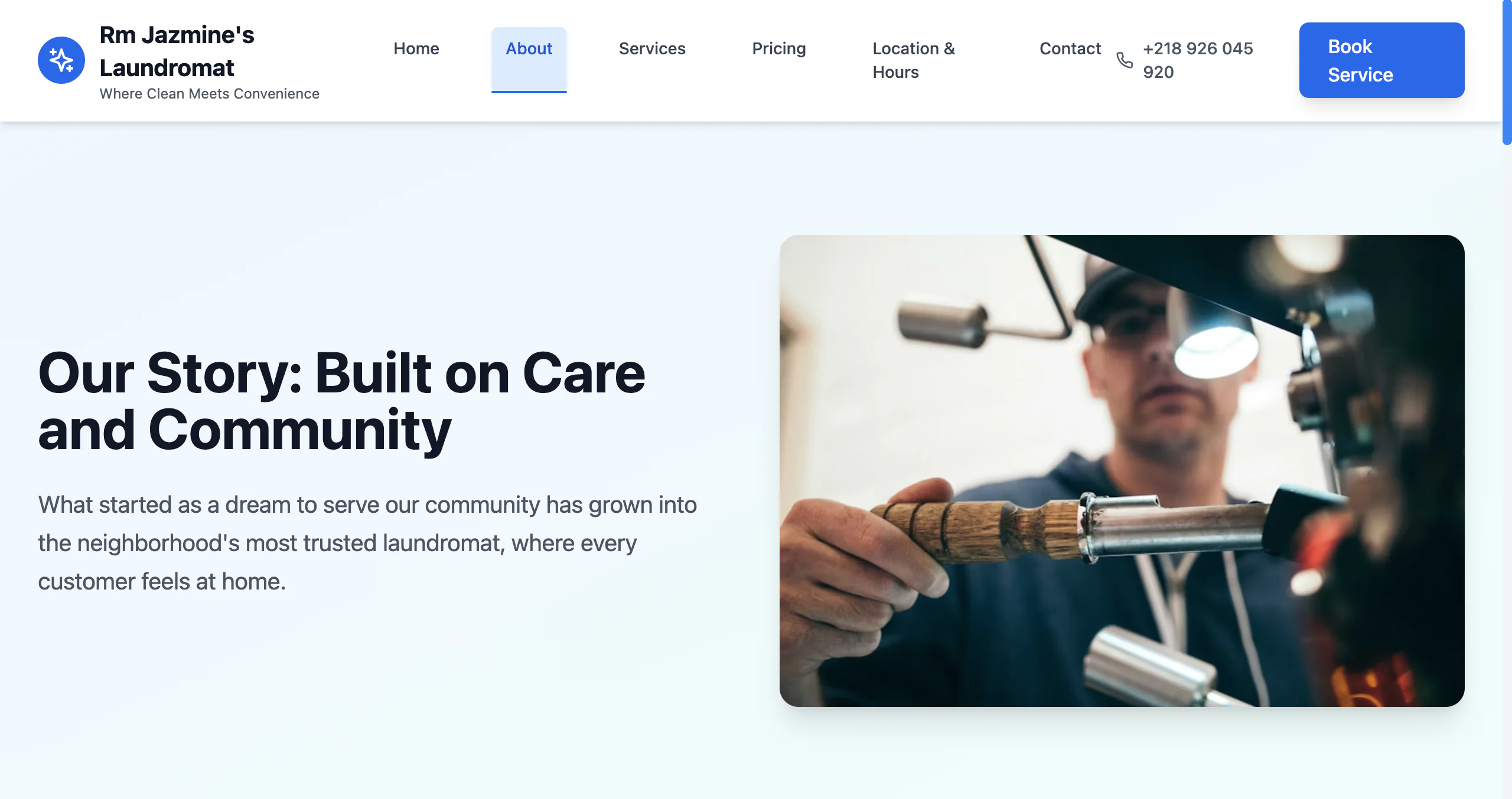 Rm Jazmine’s Laundromat – Professional Laundry Services Business Website