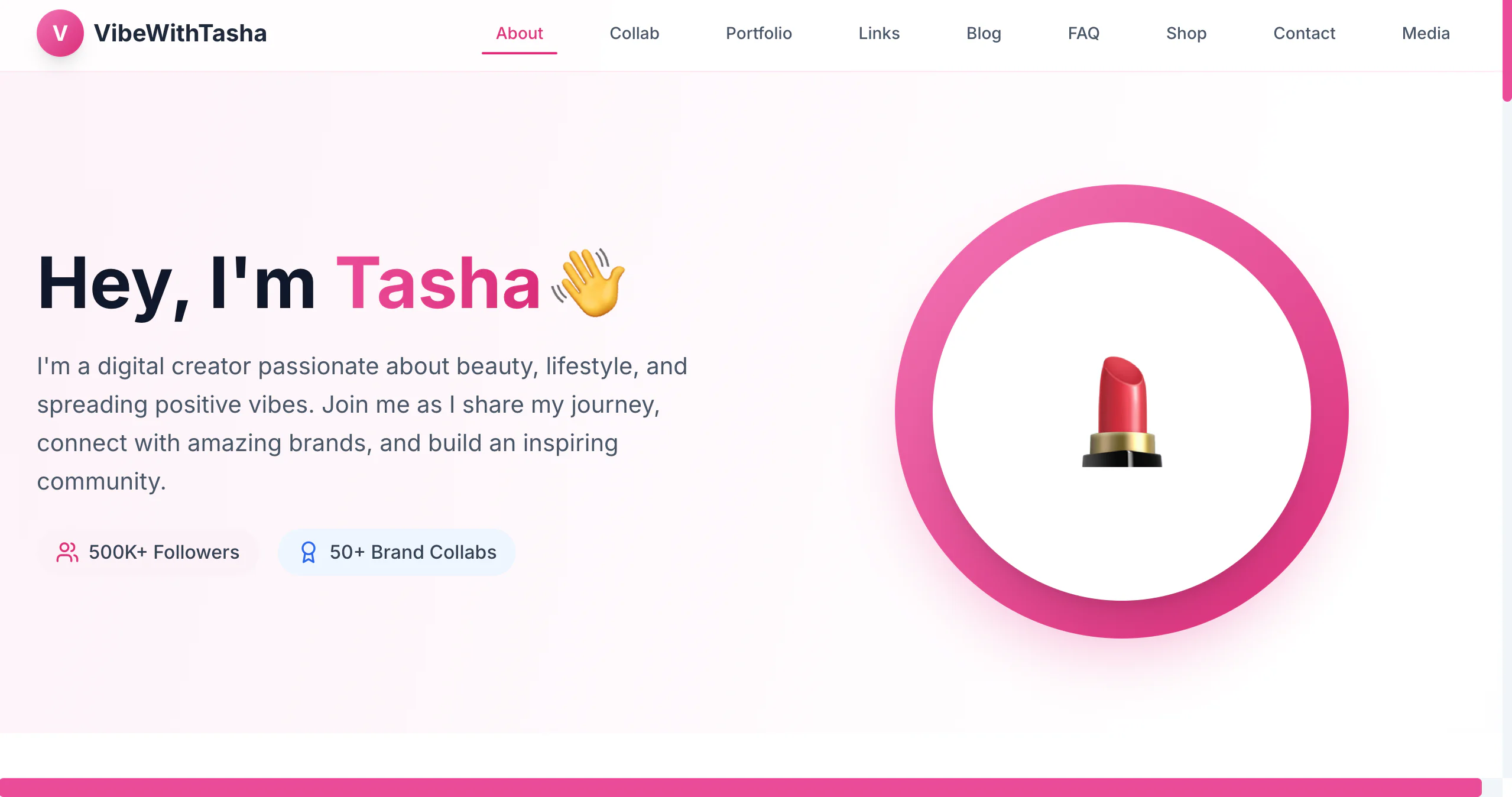 Influencer Website Template